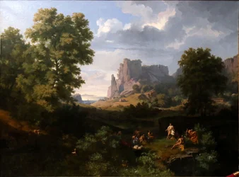 Apollo Chased from Heaven, Teaching Music to Shepherds